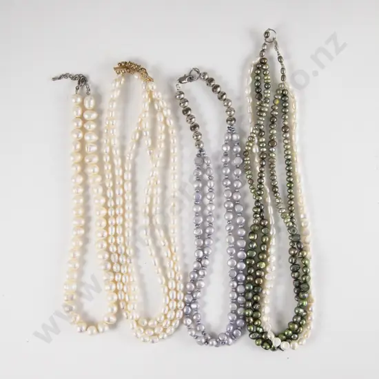 Four Various Freshwater Pearl Necklaces