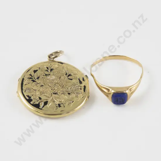 Victorian 9ct Gold and Enamel Photo Locket