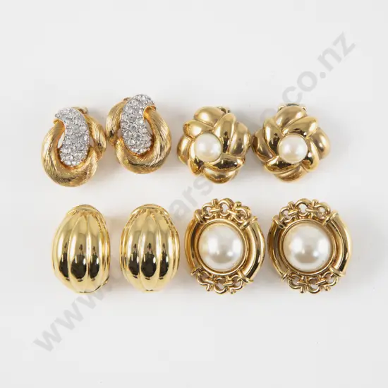 Four Pairs of Vintage Oroton Clip On Earrings