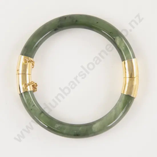 Jade Hinged Snap Bangle