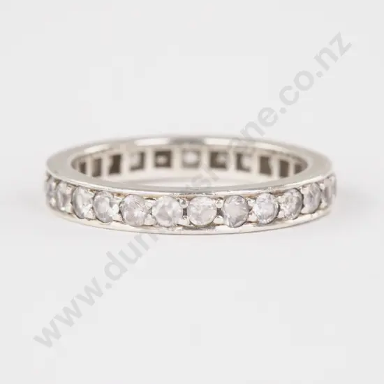 9ct White Gold 27Stone Diamond Band Ring