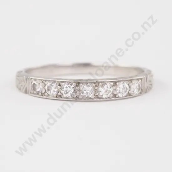 All Platinum Seven Stone Diamond Eternity Band Ring