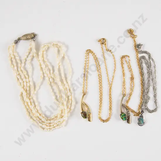 Uniform Triple Strand Freshwater Pearl Necklace