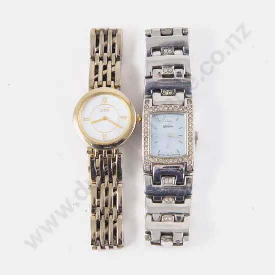 Two Citizen Eco-Drive MOP Ladies Wrist Watches