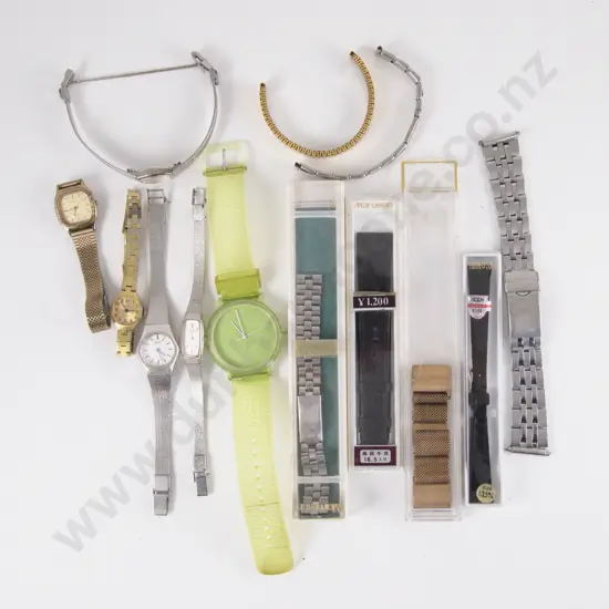 Collection of Assorted Wrist Watches and Watch Straps