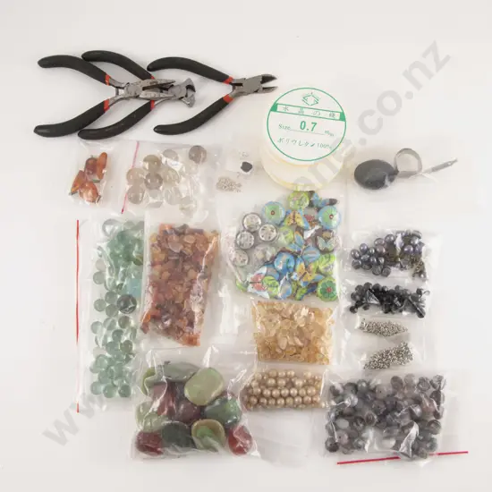 Collection of Jewellery Tools and Loose Beads