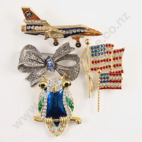 Five Costume Brooches