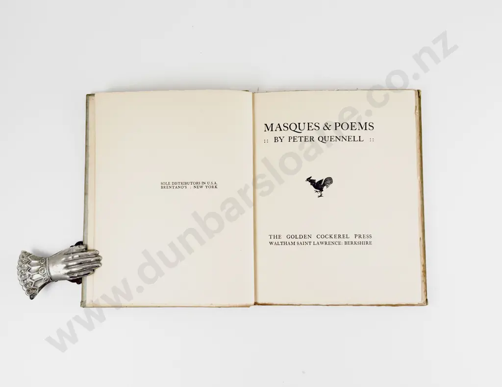 Quennell Peter - Masques & Poems Image 1++
