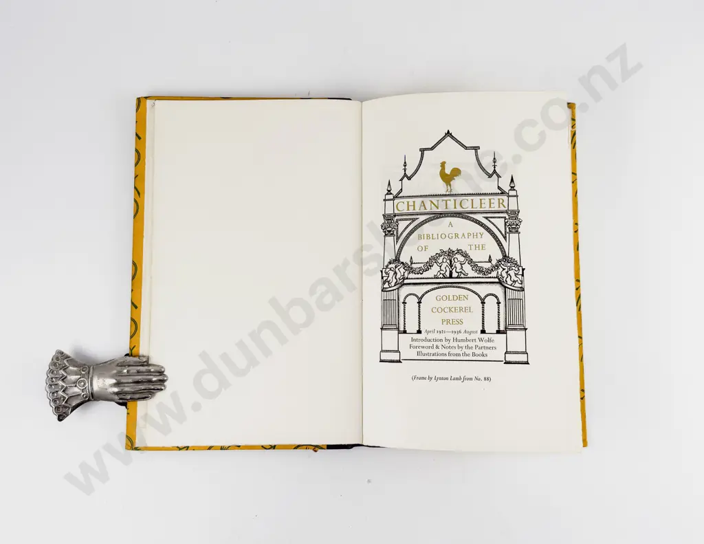 Sandford Christopher - Chanticleer A Bibliography Of The Golden Cockerel Press Image 1++