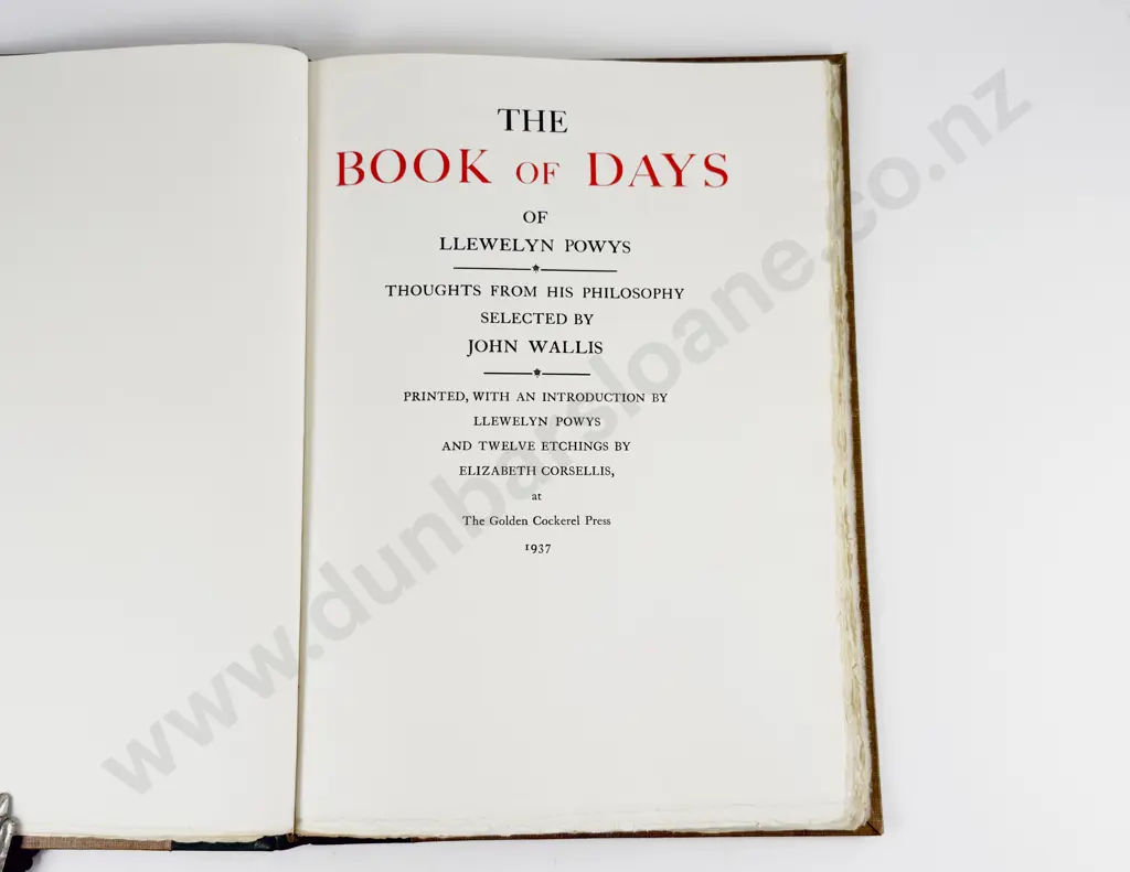 Powys Llewelyn - The Book Of Days Image 1++