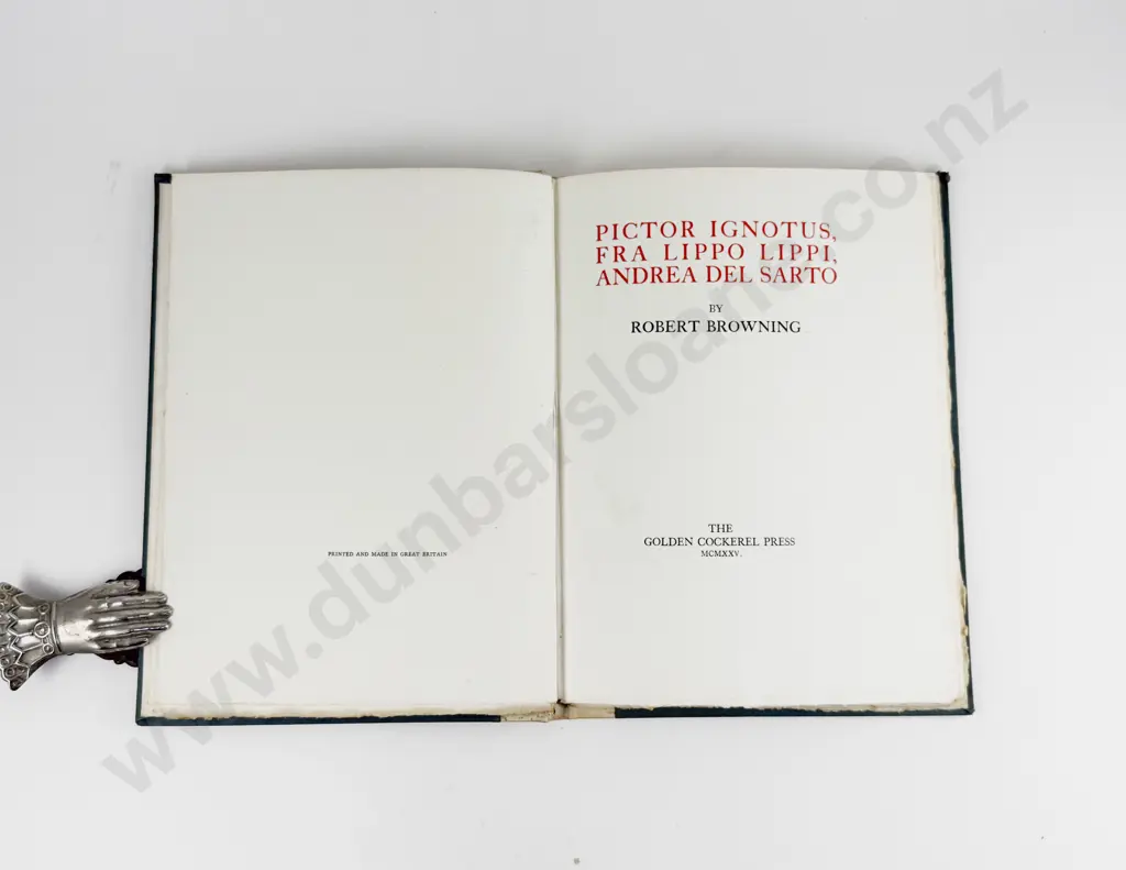 Browning Robert - Pictor Ignotus Fra Lippo Lippi Andrea Del Sarto Image 1++