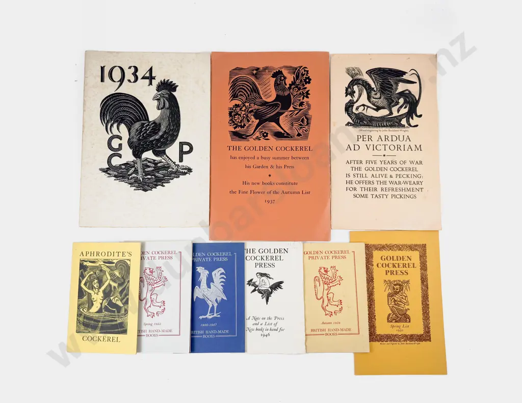 Collection Of Golden Cockerel Press Related Ephemera Image 1++