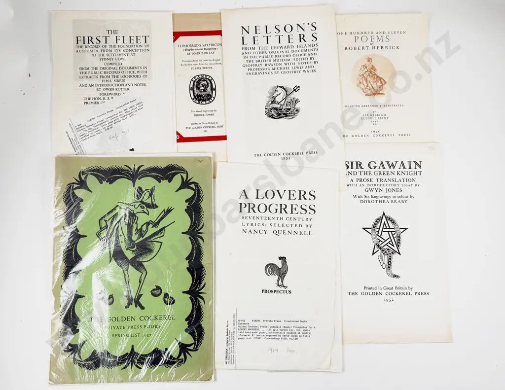 Collection Of Golden Cockerel Press Related Ephemera Image 1++