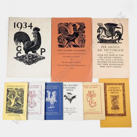 Collection Of Golden Cockerel Press Related Ephemera