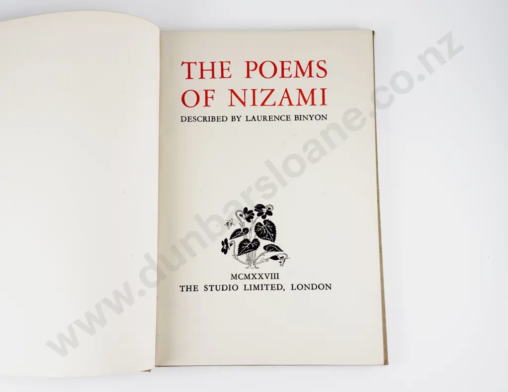 Binyon Laurence - The Poems Of Nizami Image 1++