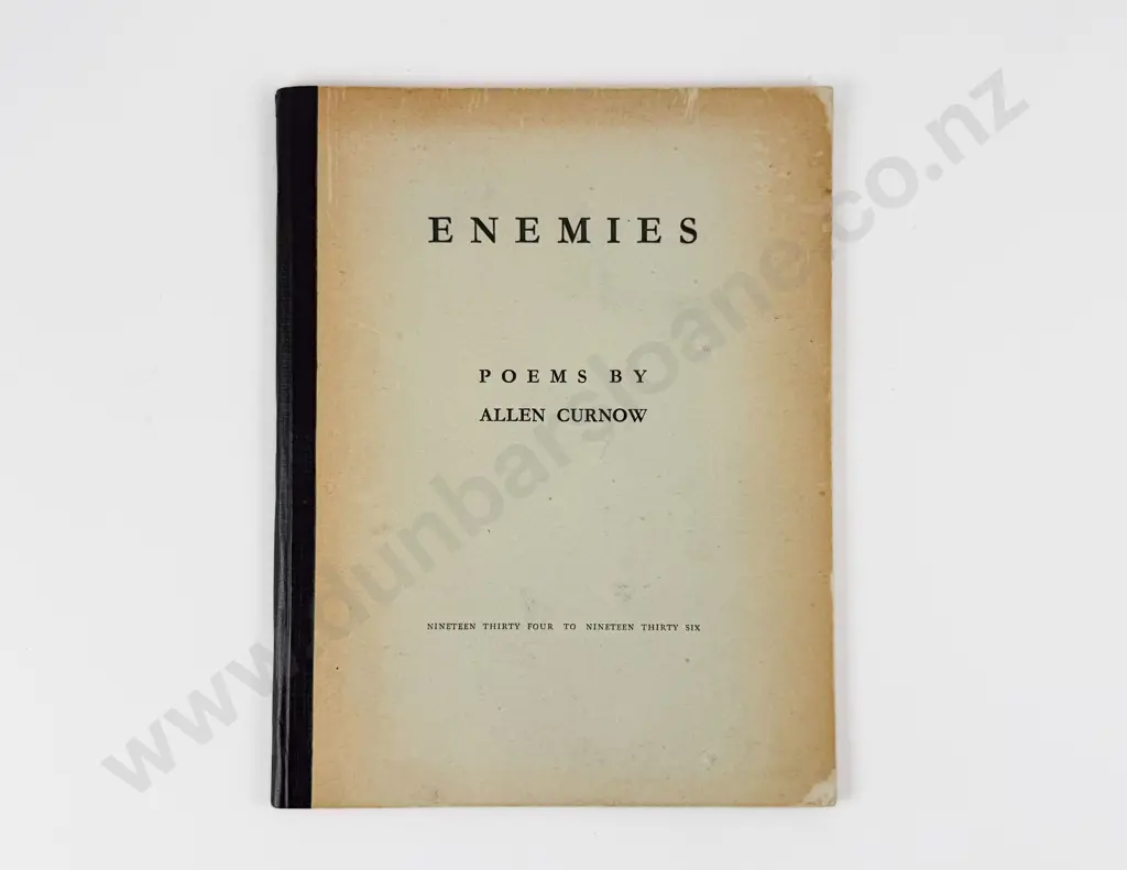 Curnow Allen - Enemies poems 1934-36 Image 1++