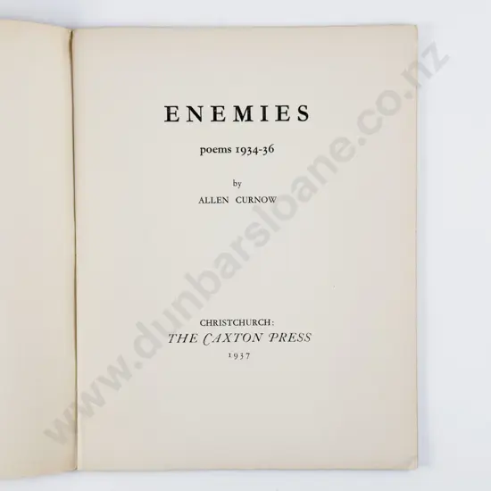 Curnow Allen - Enemies poems 1934-36