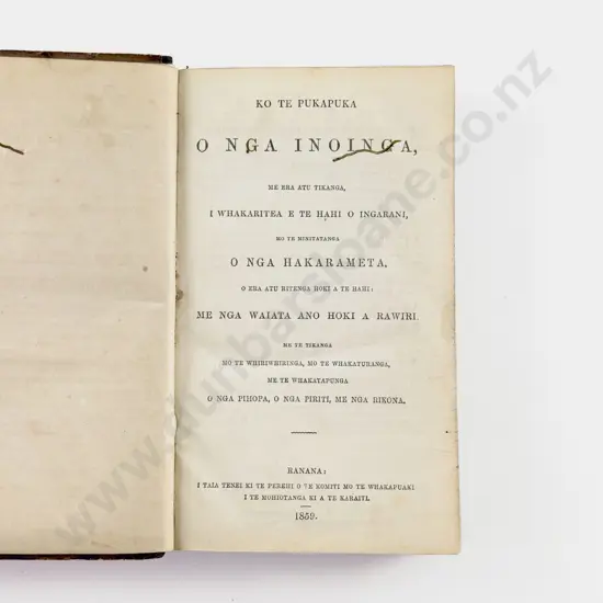 (-) Ko Te Pukapuka O Nga Inoinga
