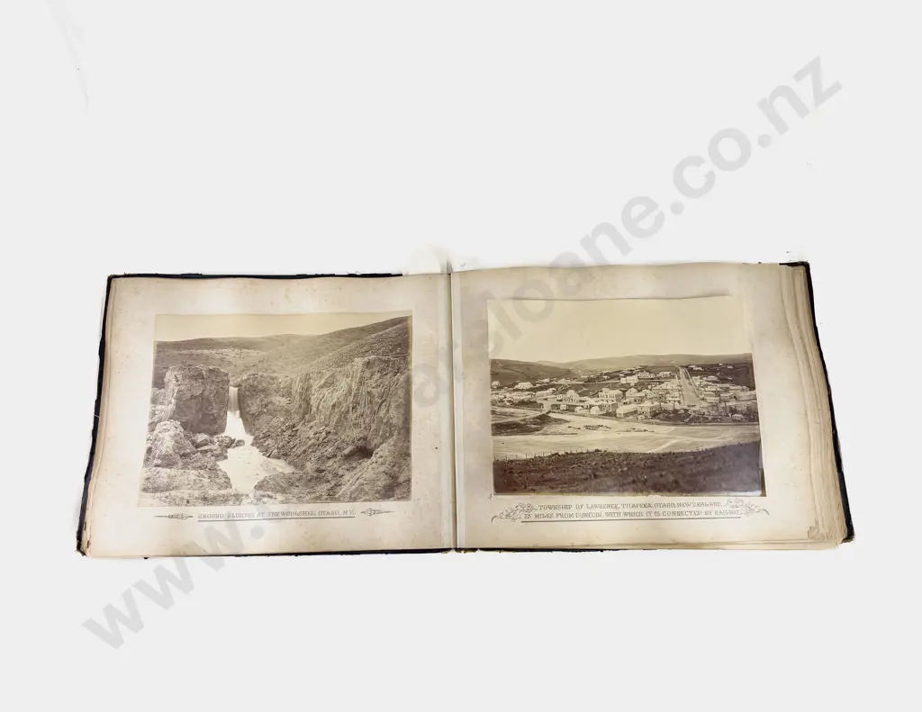 Large Late 19th Century Part Album "Photographs of New Zealand" Image 1++