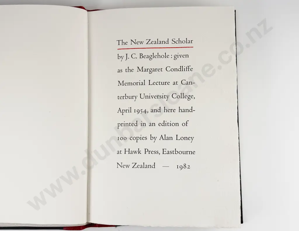 Beaglehole J C - The New Zealand Scholar Image 1++