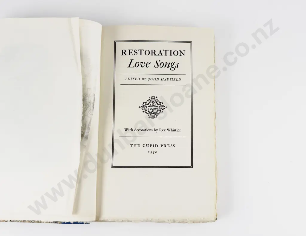 Hadfield John (Editor) Restoration Love Songs Image 1++