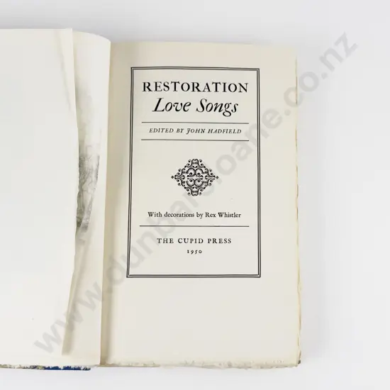 Hadfield John (Editor) Restoration Love Songs