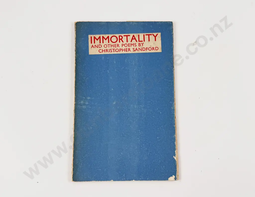 Sandford Christopher - Immortality And Other Poems Image 1++