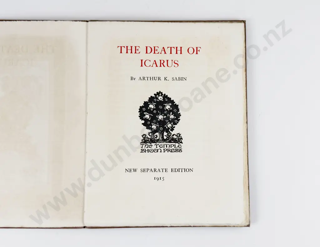 Sabin Arthur K - The Death Of Icarus Image 1++