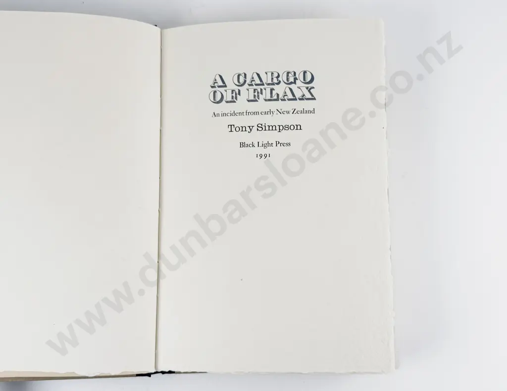 Simpson Tony - A Cargo Of Flax Image 1++