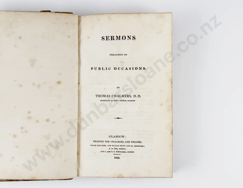 Chalmers Thomas - Sermons Preached On Public Occasions Image 1++