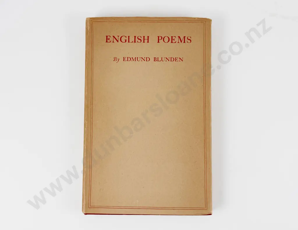 Blunden Edmund - English Poems Image 1++