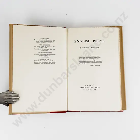 Blunden Edmund - English Poems