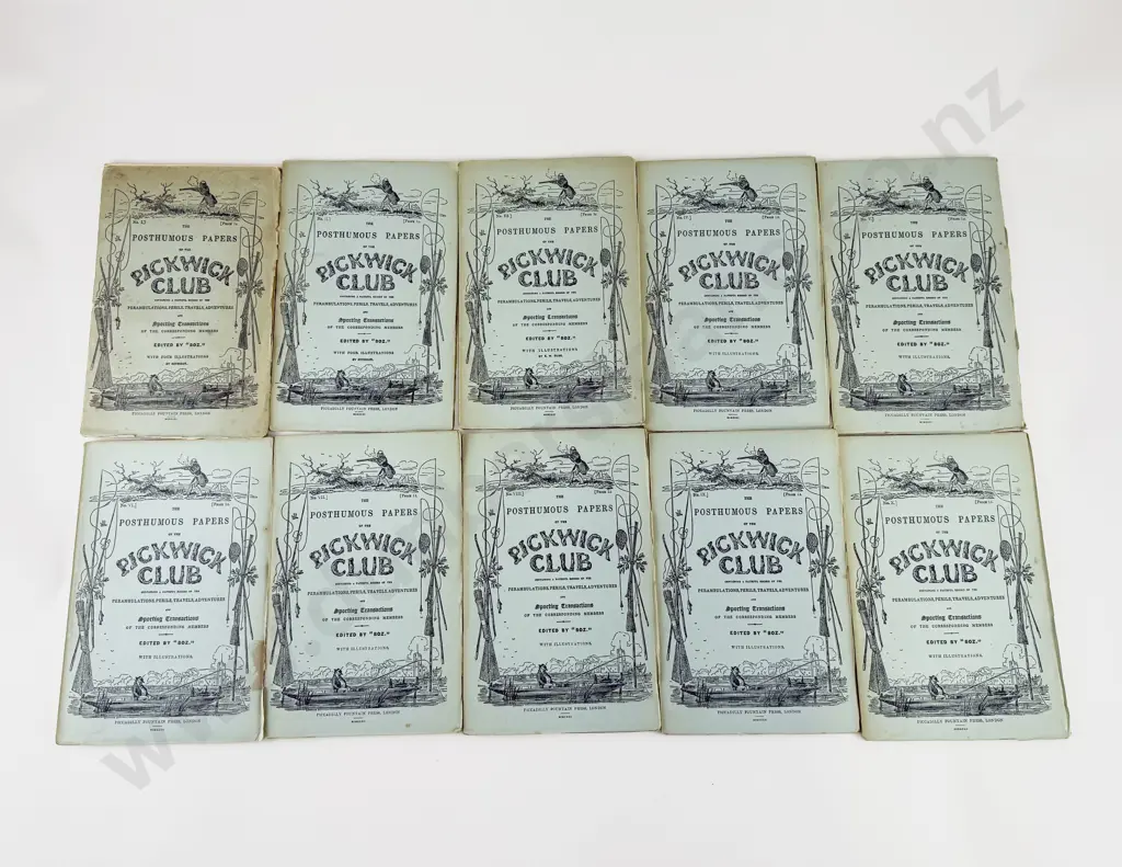"Boz" (Charles Dickens) The Posthumous Papers of the Pickwick Club (20 Vols, 1931/32) Image 1++