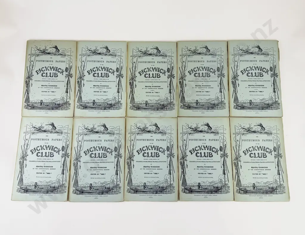 "Boz" (Charles Dickens) The Posthumous Papers of the Pickwick Club (20 Vols, 1931/32) Image 1++
