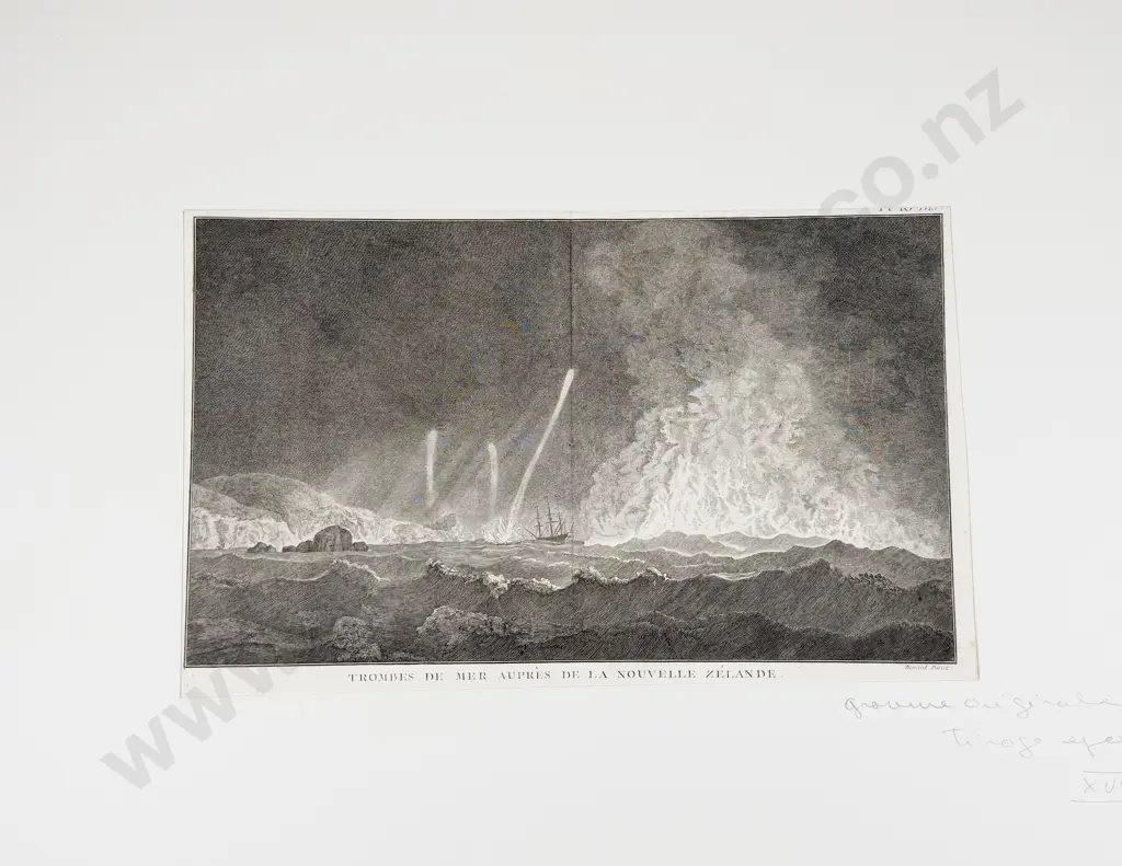 After William Hodges - Trombes De Mer Aupres De La Nouvelle Zelande Image 1++