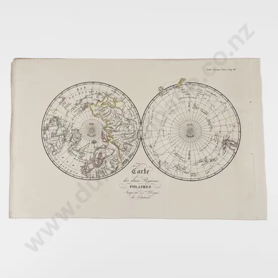 Buffon - Carte des deux Regions Polaires 1853