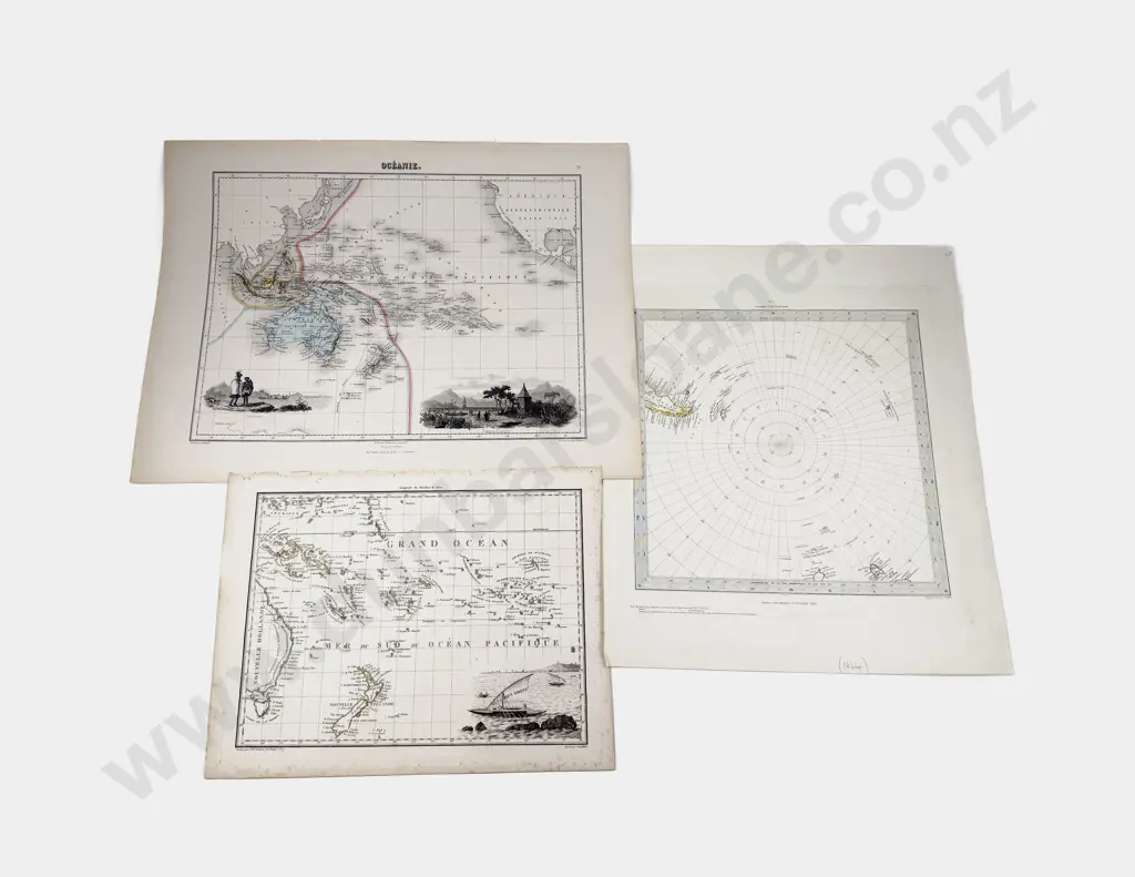 3 Various Maps - Oceania & The South Pole Image 1++