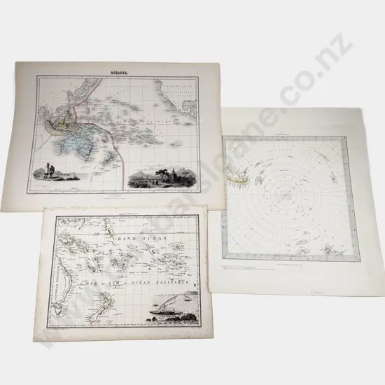 3 Various Maps - Oceania & The South Pole