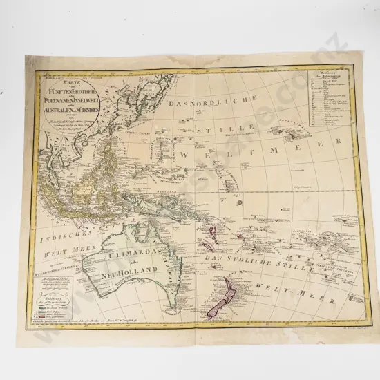 Gottlieb Canzler - Karte von Funften Eratheil oder Polynesien-Inselwelt oder Australien od Sudindien 1795