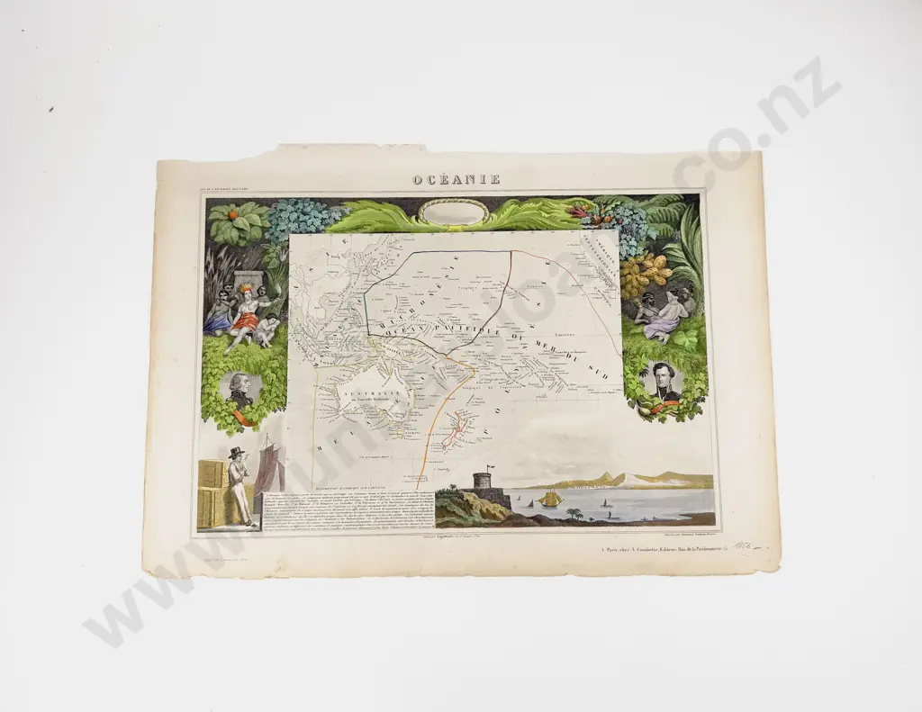 Victor Levasseur (Attributed) 3 Copies Of Oceanie 1840s Image 1++