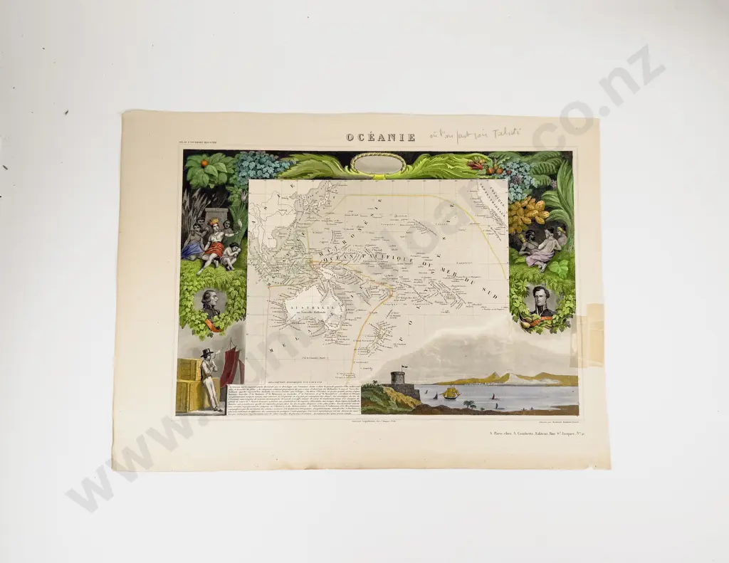 Victor Levasseur (Attributed) 3 Copies Of Oceanie 1840s Image 1++