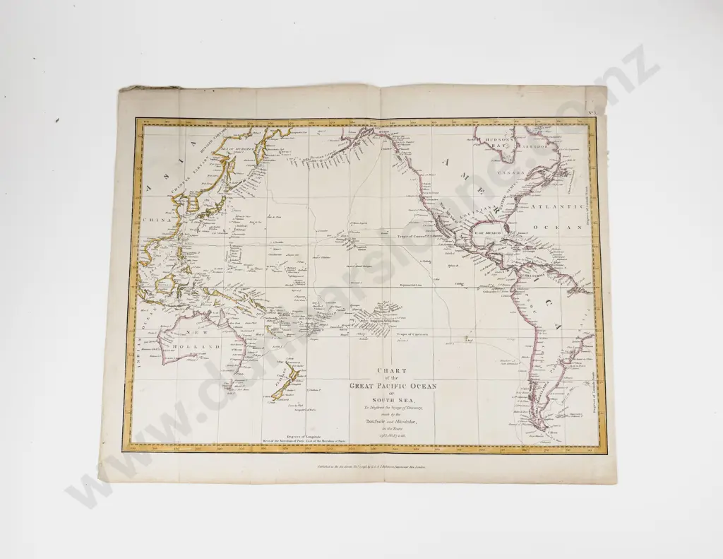 G G & J Robinson - Chart of the Great Pacific Ocean 1798 Image 1++