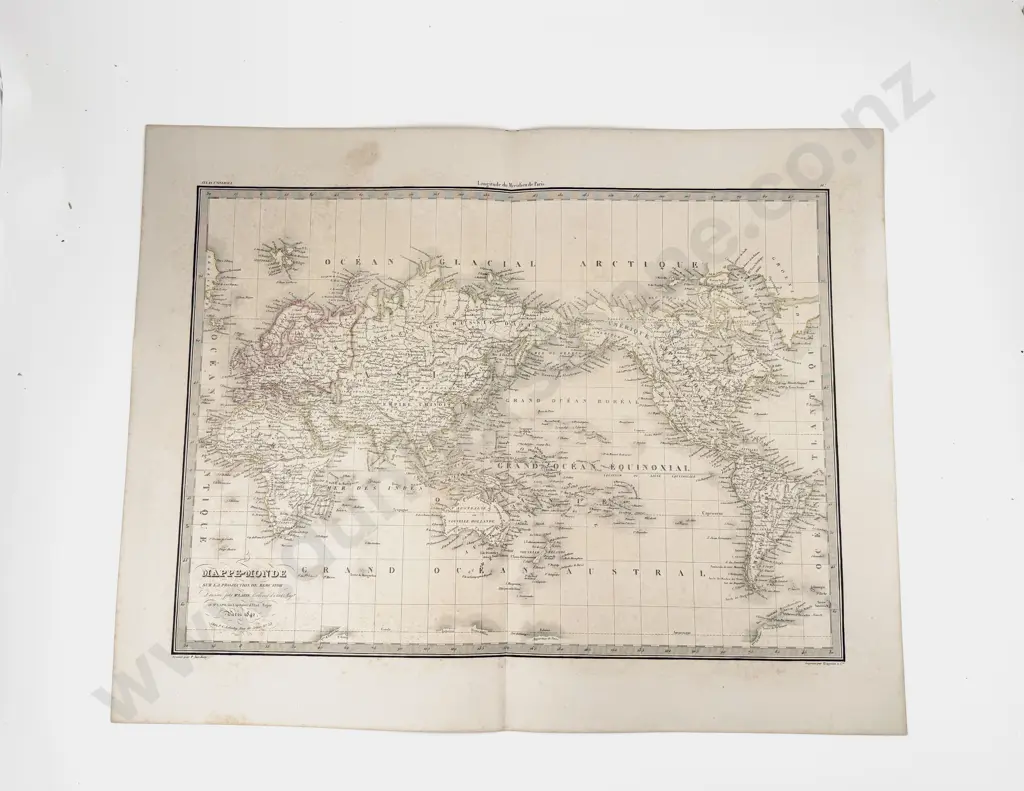 Alexandre Emile Lapie - Mappe Monde Sur La Projection De Mercator 1842 Image 1++