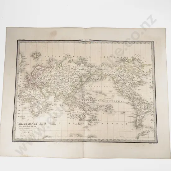 Alexandre Emile Lapie - Mappe Monde Sur La Projection De Mercator 1842