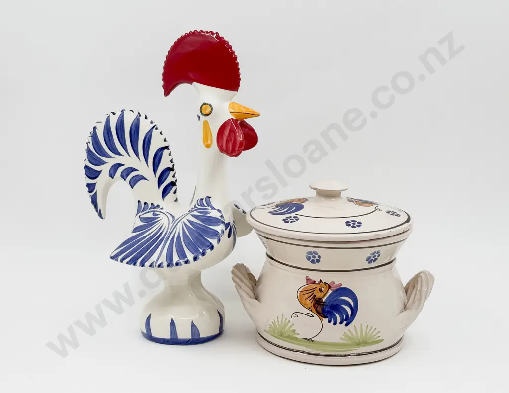 Italian Tureen together with Portguese Rooster Figure Image 1++