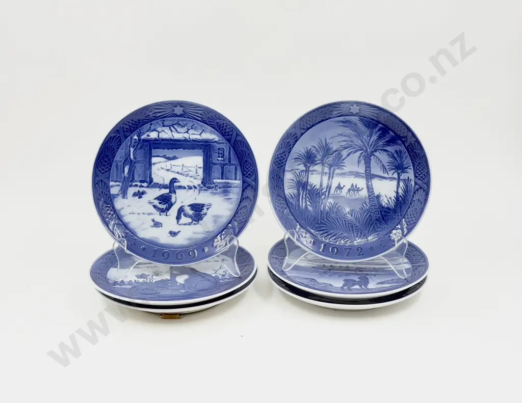 Six Royal Copenhagen Christmas Wall Plates Image 1++