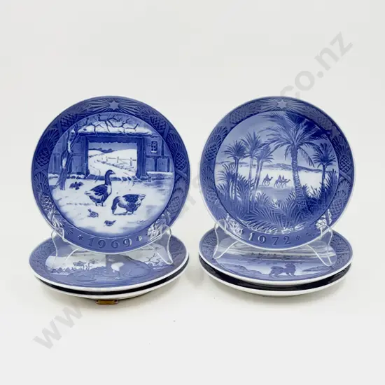 Six Royal Copenhagen Christmas Wall Plates