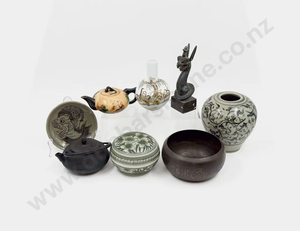 Quantity of Assorted incl Celadon Glazed Vase Bronze Ornament etc Image 1++