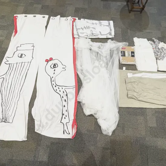 Box Quantity of Assorted Linens etc