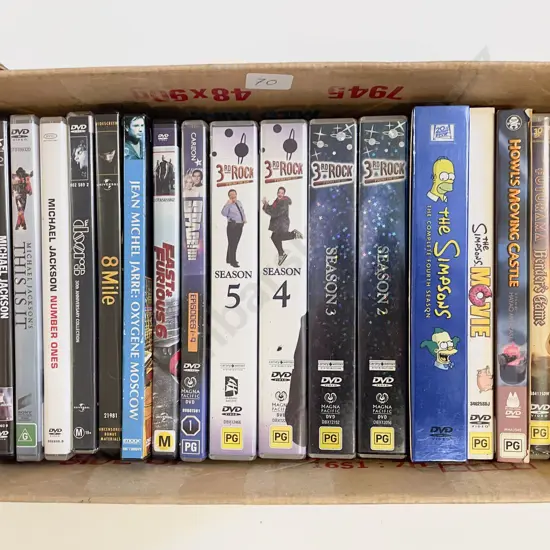 Box of Assorted DVDs